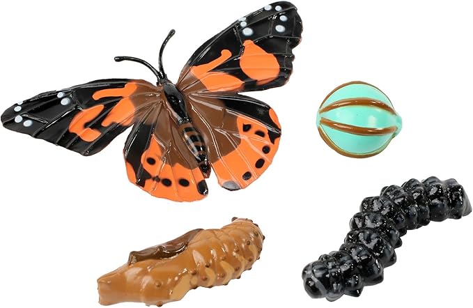 Insect Lore Butterfly Garden with Two Cups of Live Caterpillars, Life Cycle Figurines, English and Spanish Butterfly STEM Activity Journals | 10 Painted Lady Butterfly Baby Caterpillars-BubblyBeeBaby