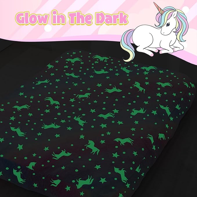 Kids Bean Bag Chair Turn into Beanbag Bed, Unicorn Toddler Bean Chair for Girl Boy Sleeping, Lazy Children Bean Bags with Filler, Convertible Child Floor Mattress, Colorful Rainbow-BubblyBeeBaby