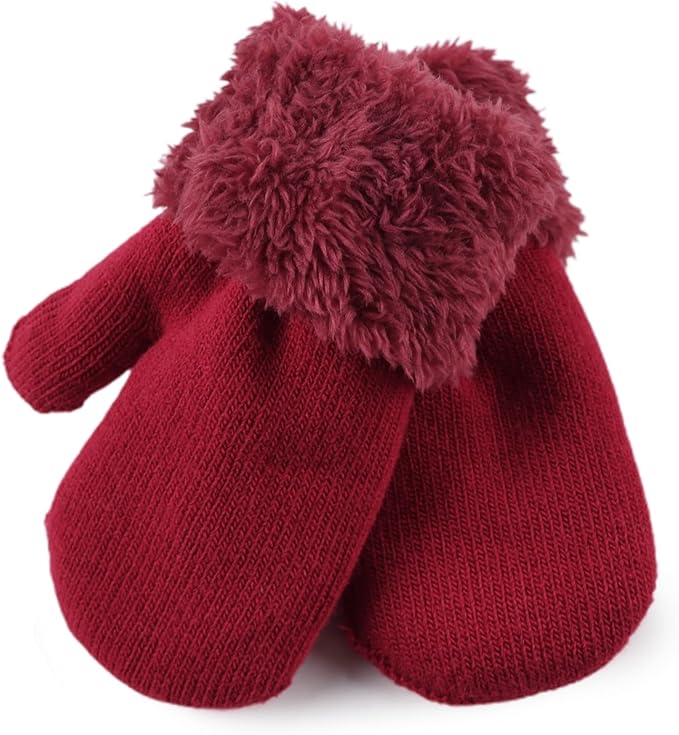 PESAAT Baby Girl Mittens Fleece Toddler Boy Mittens Warm Kids Winter Gloves Unisex Cold Weather Baby Gloves-BubblyBeeBaby