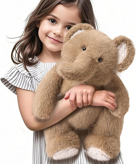 iPlay, iLearn Elephant Stuffed Animal, Soft Baby Plush Elephant Toy, Infant 18" Big Cute Fluffy Animal Toy, Ultra Soft Nursery Bedtime Huggable Birthday Gifts for Toddlers Girls Boys Kids Age 0 and up-BubblyBeeBaby
