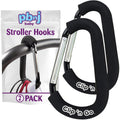 Stroller Hooks for Hanging Diaper Bags - Mommy Stroller Clip and Stroller Accessories Organizer Hook - Large Carabiner Clips for Mom Purse Shopping Grocery Bag and Accessory - (2 Pack) (Carabiner)