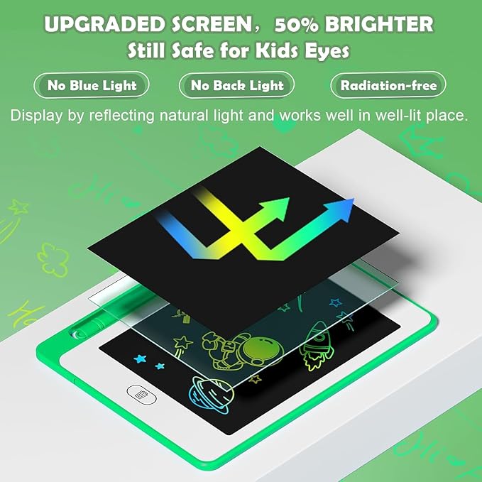 16 Pack LCD Writing Tablet for Kids, 6.5 Inch Colorful Doodle Board Drawing Tablet, Erasable Reusable Electronic Drawing Pads, Educational Learning Toys Birthday Gifts for Girls Boys Age 3 4 5 6 7 8-BubblyBeeBaby