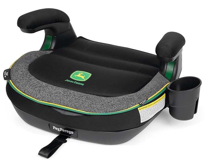 Peg Perego Viaggio Shuttle - Booster Car Seat - for Children from 40 to 120 lbs - Made in Italy - John Deere (Black & Green)-BubblyBeeBaby