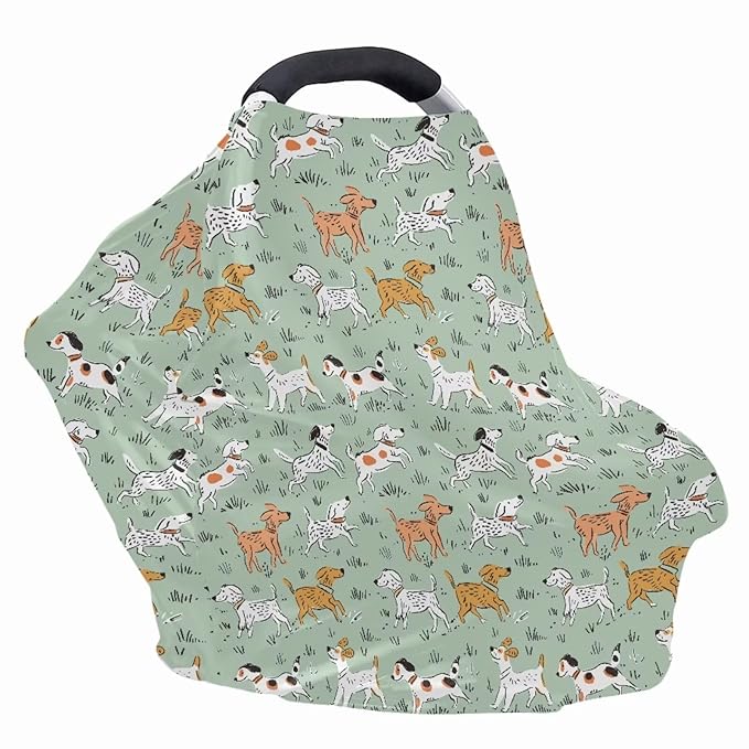 Binienty Cartoon Puppy Design Baby Stuff Car Seat Covers Womens Multi-use Cover Carseat Canopy, Elastic Lounger Canopy - Newborn Essentials, Nursing Top-BubblyBeeBaby