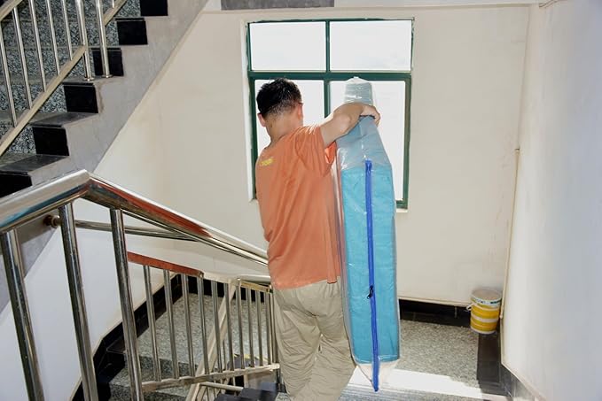 2 Pack Crib Mattress Storage Bags with Zipper -4 Mil Plastic Waterproof Crib Mattress Bags for Moving and Storage-BubblyBeeBaby