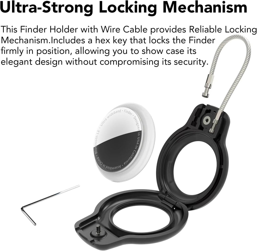 for AirTag Holder Case with Keychain, Air Tags-2 Pack for Apple Air Tag Holder with Wire Cable Lock Key Ring Chain Air Tagholder Accessories for GPS Item Tracker Kids,Keys,Luggage