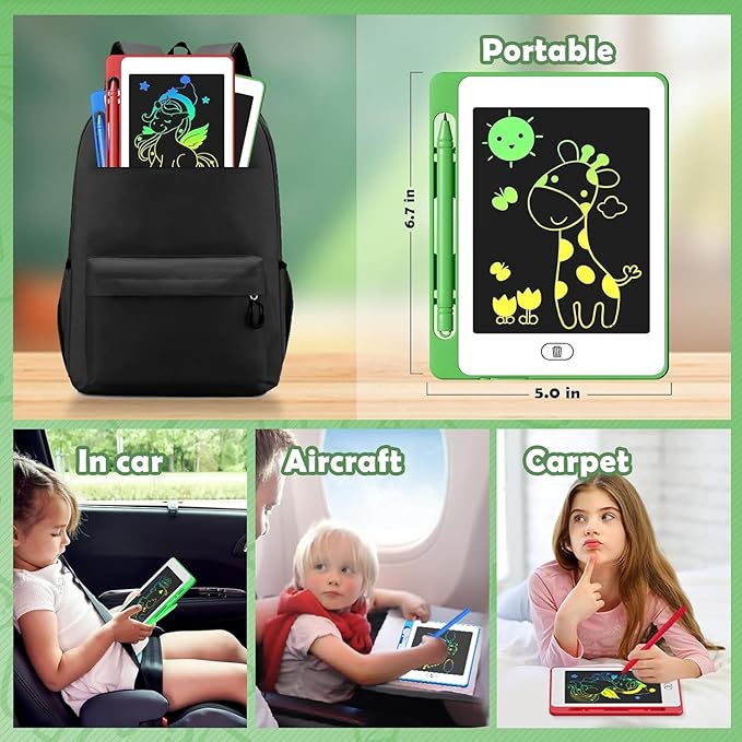 16 Pack LCD Writing Tablet for Kids, 6.5 Inch Colorful Doodle Board Drawing Tablet, Erasable Reusable Electronic Drawing Pads, Educational Learning Toys Birthday Gifts for Girls Boys Age 3 4 5 6 7 8-BubblyBeeBaby