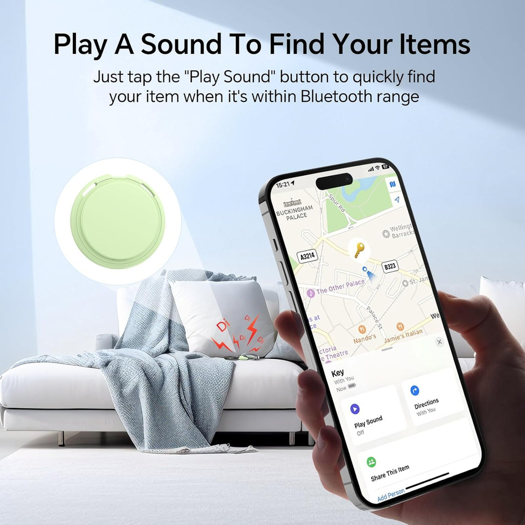 Air 4 Pack tags Tracker [Apple MFi Certified] Pair with Apple Find My(iOS Only) Smart Bluetooth Key Tracking Tags Item Finders Waterproof Worldwide Located Devices for Pet Wallet Backpack Dogs Luggage