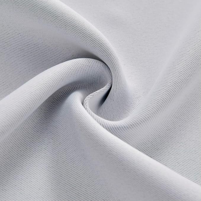 Joydeco Custom Blackout Curtains for Bedroom, 1 Panel Room Darkening Curtains & Drapes for Living Room Window Rod Pocket Back Tab (Custom Size,Greyish White)-BubblyBeeBaby