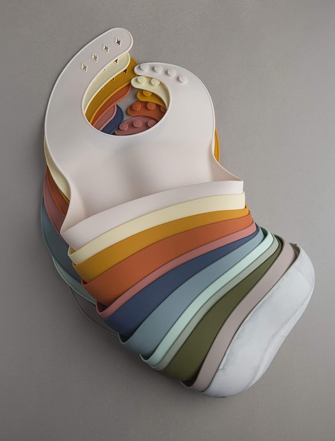 Loulou Lollipop Soft, Waterproof Silicone Feeding Bib-BubblyBeeBaby