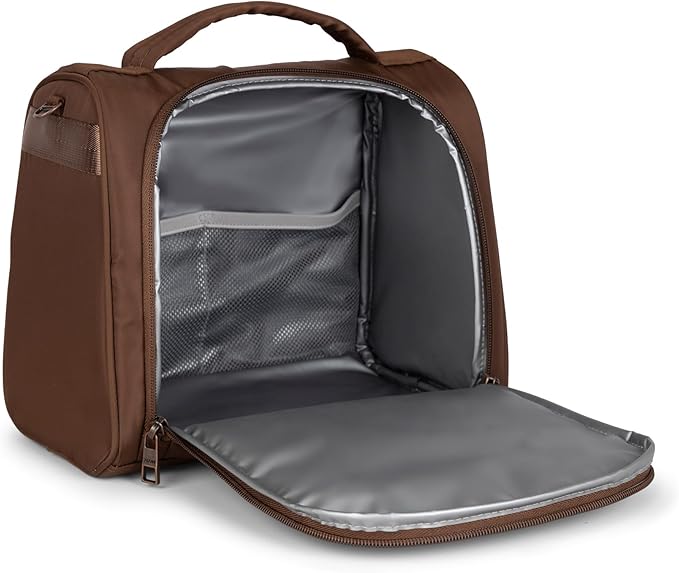 JuJuBe Insulated Bottle Bag, Breastmilk Storage Bag for Baby Bottles, Travel Insulated Lunch or Cooler with Handle, Waterproof Lining for Nursing, Milk, Food, Baby Formula, Snacks, Daycare, Espresso-BubblyBeeBaby