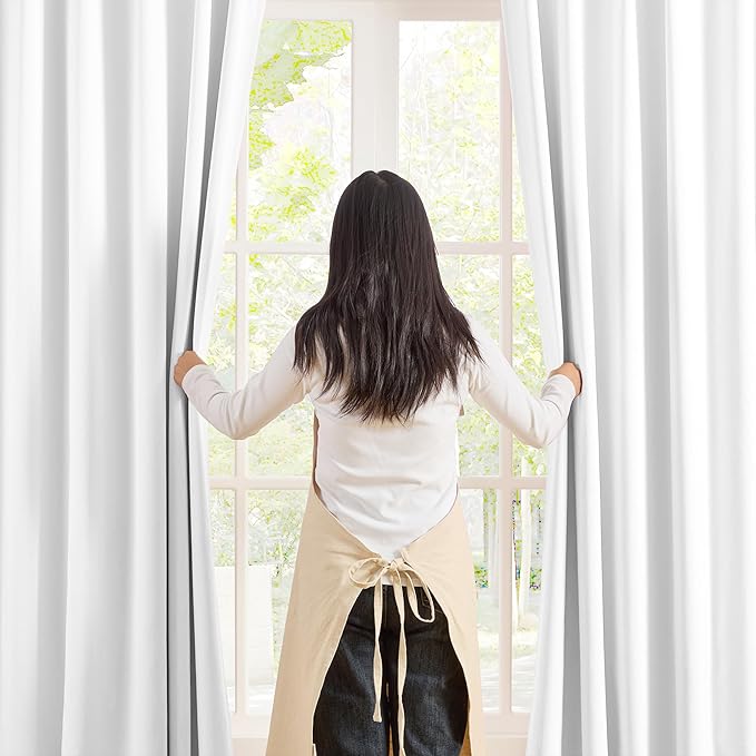 KEQIAOSUOCAI Extra Long Pleated Curtains 120 Inches Long 10 ft Length,Luxury Pinch Pleats Drapes for Sliding Door, Window Curtain Panels Sweep to Floor for Villa 40x120,Set of 2-BubblyBeeBaby