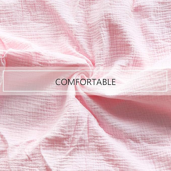 Hooyax Muslin Baby Lounger Cover Soft Organic Cotton Slipcover Fits Newborn Lounger for Baby Boys and Girls (Pink)-BubblyBeeBaby