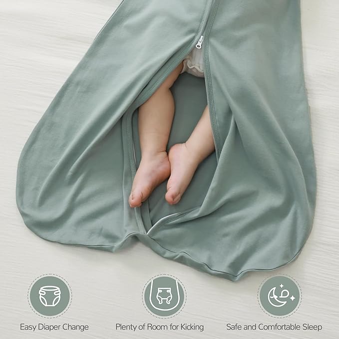 JELLYMONI Baby Sleep Sack 18-24 Months 100% Cotton Wearable Blanket, 0.5 TOG Soft Lightweight Toddler Sleeping Sack 3 Pack 2-Way Zipper Newborn Sleep Sacks-BubblyBeeBaby