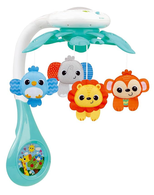 KiddoLab Baby Crib Mobile with Relaxing Music. Includes Ceiling Light Projector with Stars, Animals. Musical Crib Mobile with Timer. Nursery Toys for Babies Ages 0 and Older (New 2025 Model)-BubblyBeeBaby