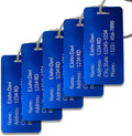 (5Pack Made in USA) Custom Personalized Luggage Tags-Customized Unique tag for Suitcase Backpack Travel,Bags (Blue (3.8×2))