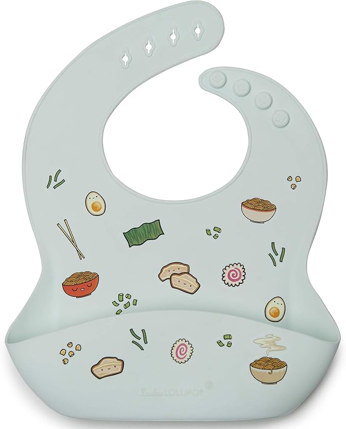 Loulou Lollipop Soft, Waterproof Silicone Feeding Bib for Babies and Toddlers-BubblyBeeBaby