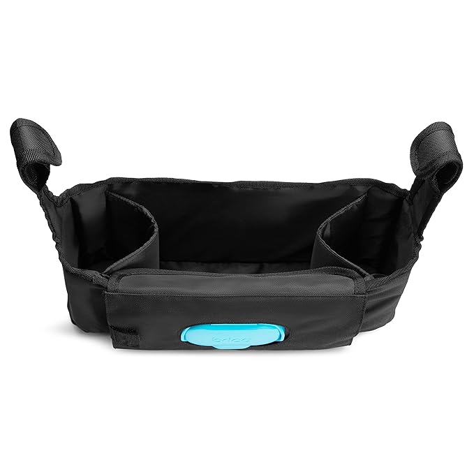 Munchkin® Brica® Stroller Organizer Bag - Universal Fit with Cup Holders and Wipes Case, Fits UPPAbaby, Evenflo, BabyTrend and more, Black-BubblyBeeBaby