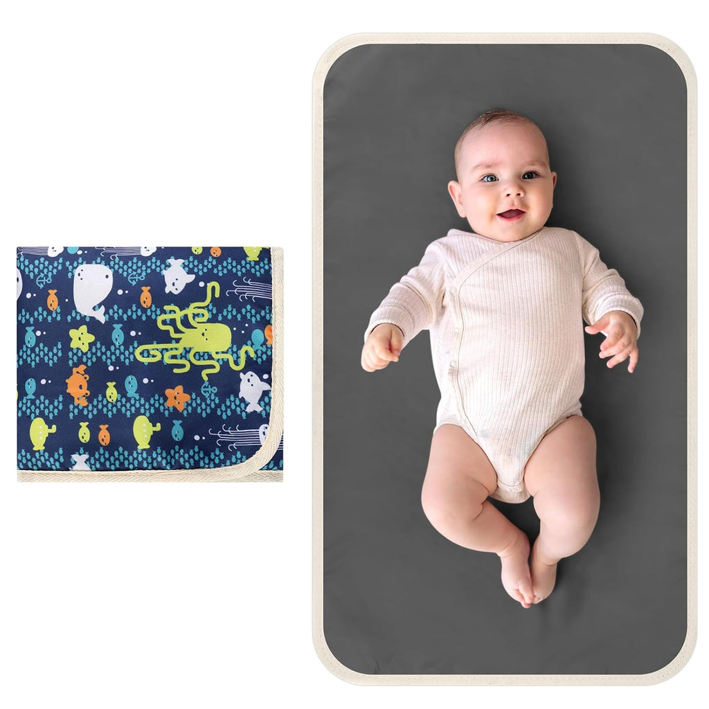 Accmor Portable Diaper Changing Pad, Waterproof Foldable Baby Changing Mat for Travel, Baby Essentials Shower Registry Gifts