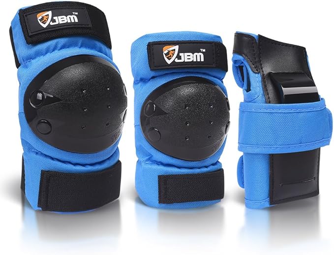 JBM Adult & Kids Knee Pads Elbow Pads and Wrist Guards for Inline Skating, Roller Skating, Skateboarding, Scootering-BubblyBeeBaby