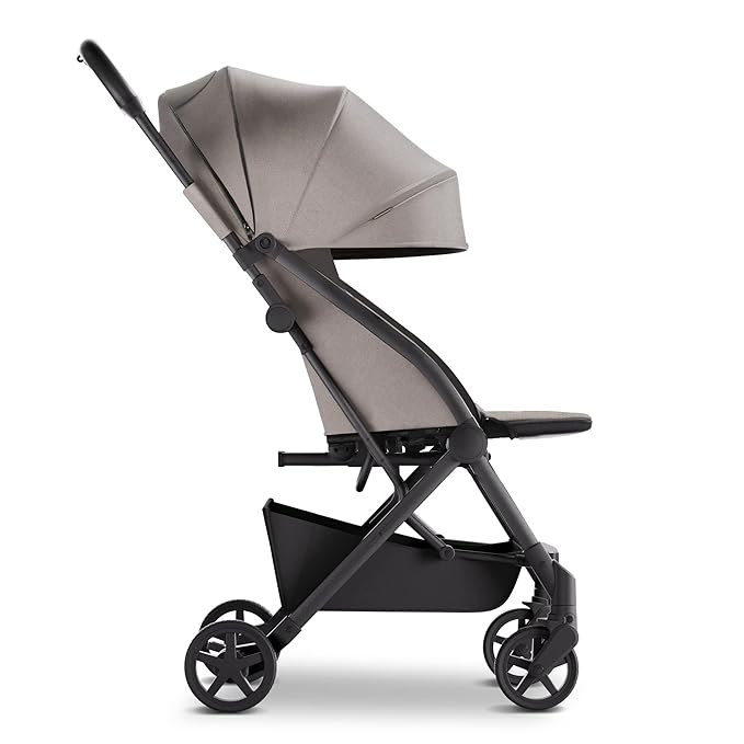 Mompush Lithe V2 Lightweight Travel Stroller, Compact Foldable Baby Stroller with Travel Bag, One-Hand Fold Stroller, Snack Tray, Mechanical Recline Seat, Airplane-Ready, Organizer & Rain Cover-BubblyBeeBaby