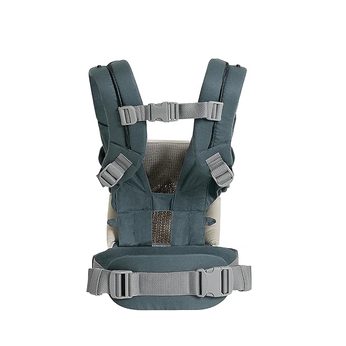 Joie Savvy Baby Carrier – Ergonomic, Adjustable Baby Carrier with 4 Carry Positions, Padded Shoulder Straps and Lumbar Support (Marina)-BubblyBeeBaby