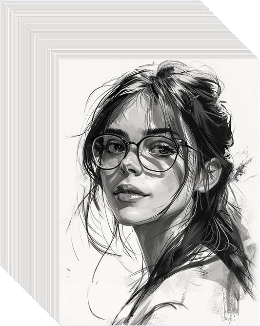 180 Sheets Sketch Paper, 9" x 12" Acid Free Artist Art Easel Drawing Painting Writing Sketching Book Paper Bulk, Study Essentials College Office School Supplies for Kids Students Adults Beginners-BubblyBeeBaby