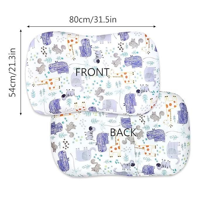 Hooyax Baby Lounger Slipcover for Newborns, Removable Infant Floor Seat, Padded Lounger Cover with Animal Design-BubblyBeeBaby
