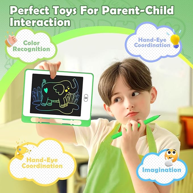 16 Pack LCD Writing Tablet for Kids, 6.5 Inch Colorful Doodle Board Drawing Tablet, Erasable Reusable Electronic Drawing Pads, Educational Learning Toys Birthday Gifts for Girls Boys Age 3 4 5 6 7 8-BubblyBeeBaby