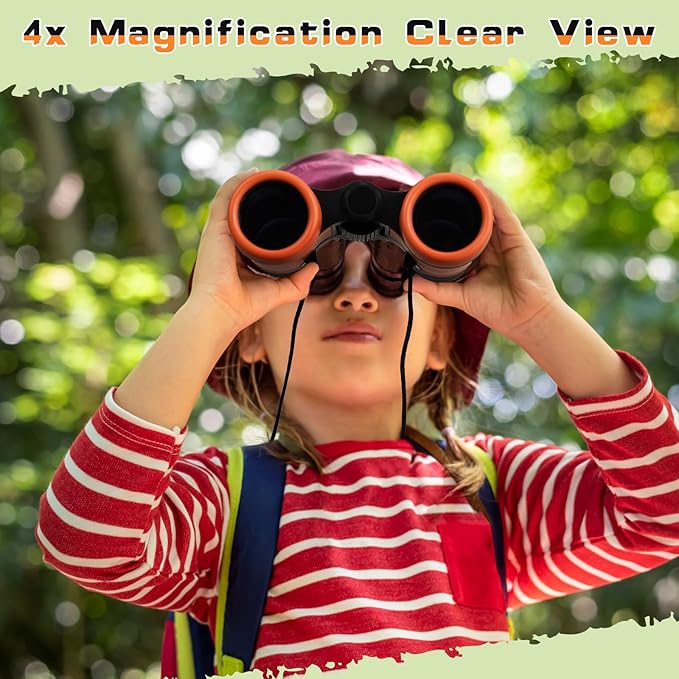 12 Pack Kid Binoculars Shockproof Mini Compact Binoculars Toys for Girls Boys Small Folding Telescope for Bird Watching Educational Learning Camping Birthday Gifts-BubblyBeeBaby