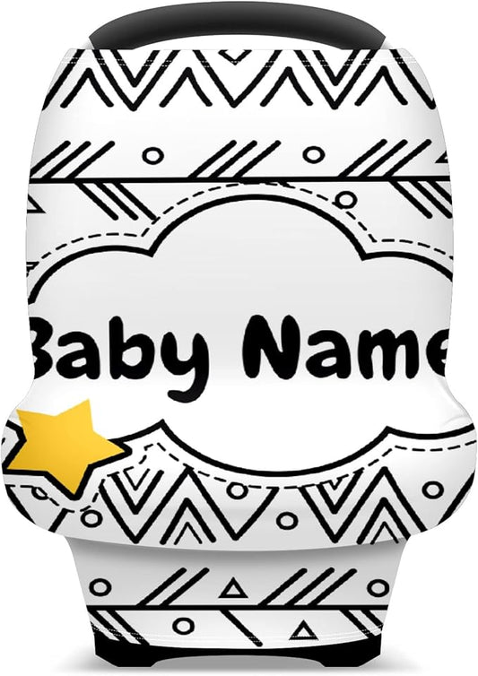 Baby Car Seat Stroller Cover Nursing Cover New Mom Breastfeeding Scarf Soft Stretchy Infant Carrier Cover Car Canopy Coverage-BubblyBeeBaby