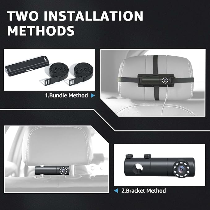 GROWNSY Baby Car Camera, HD Display Baby Car Mirror with Night Vision Feature, 4.3 inch Baby Car Camera with Monitor Wide Clear View, Backseat Camera Rear Facing to Observe Baby’s Every Move-BubblyBeeBaby