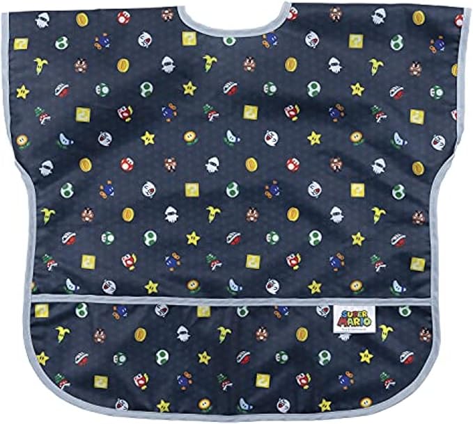Bumkins Bibs - Toddler Bibs, Waterproof, Large for 1-3 Years, Short Sleeve-BubblyBeeBaby