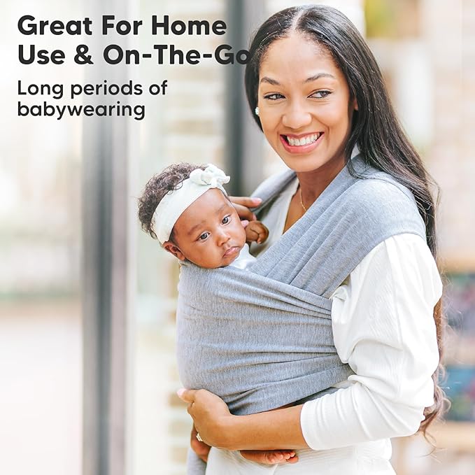 KeaBabies Baby Wrap Carrier - All in 1 Original Baby Carrier Newborn to Toddler Sling, Easy to Wear, Hands Free Bonding, Lightweight, Breathable Infant Wraps (Midnight)-BubblyBeeBaby