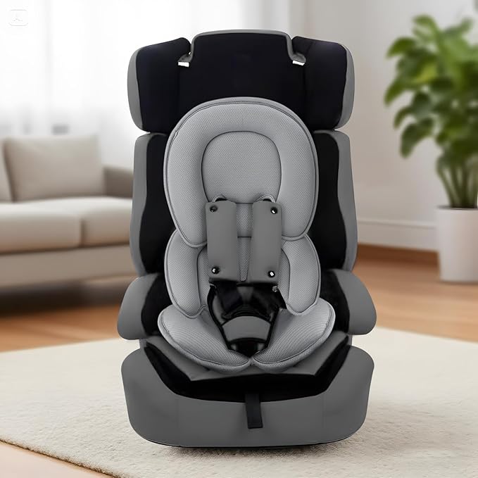 PandaEar Baby Car Insert Cushion Pad, Infant Head & Body Support Pillow for Car Seats, Strollers,Carriers, Machine Washable & Portable -Grey-BubblyBeeBaby
