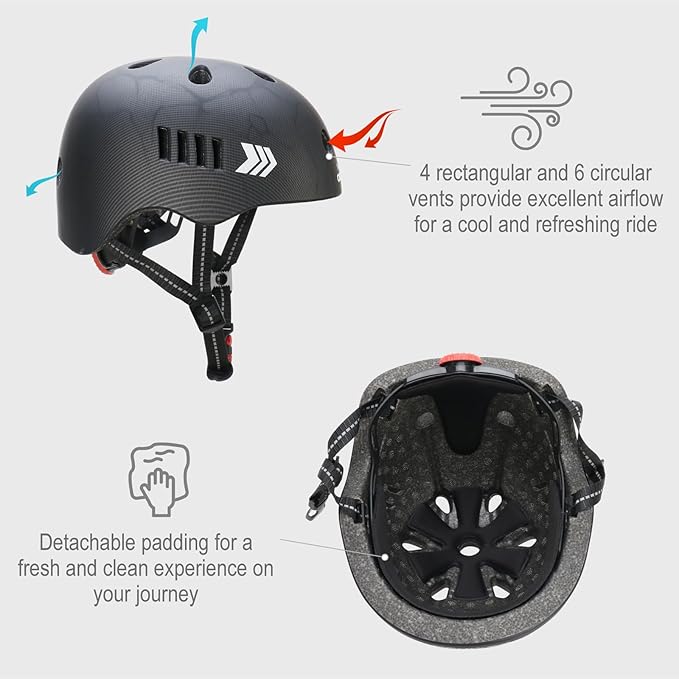 KAMUGO Kids Bike Helmet Set, Toddler Helmet for Ages 2-8 Boys Girls with Sports Protective Gear Set Knee Elbow Wrist Pads for Skateboard Cycling Scooter Rollerblading-BubblyBeeBaby