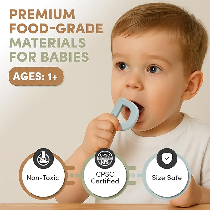 JoyCat Silicone Alphabet Magnetic Letters, 26 Uppercase ABC Fridge Magnets for Toddlers & Kids, Baby Learning Refrigerator Toy Set, Preschool Birthday Gifts for Boys Girls Age 1+ (Muted Color)-BubblyBeeBaby