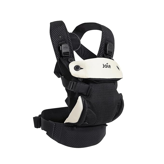 Joie Savvy Lite Air 3-in-1 Baby Carrier – Lightweight, Ergonomic Baby Carrier with 3 Carry Positions, Breathable Fabric, Padded Straps, and Lumbar Support (Jet)-BubblyBeeBaby