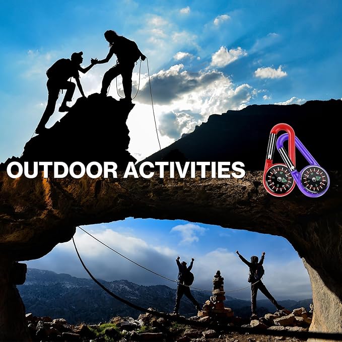 12 Pcs Mini Compass Keychain for Kids Bulk, Small Pocket Magnetic Compass Survival Hiking for Outdoor Survival Camping Party Backpacking Accessory-BubblyBeeBaby