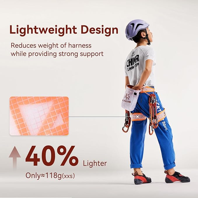 KAILAS Kids Rock Climbing Harness Child Safety Belt Climbing Gear Adjustable Lightweight Indoor Gyms Beginners Youth-BubblyBeeBaby