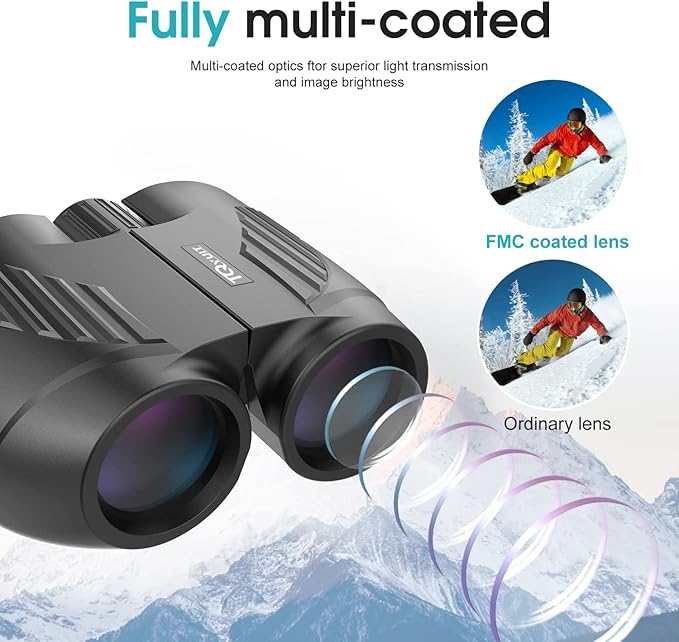 20x25 Binoculars for Adults and Kids, High Power Easy Focus Compact Binoculars with Low Light Vision for Bird Watching and Travel-BubblyBeeBaby