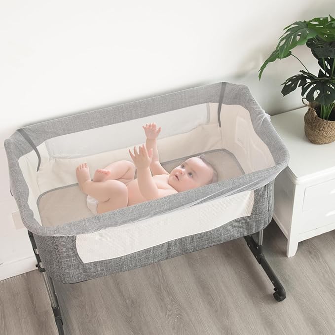 2 Pack Baby Mosquito Net for Stroller, Playard & Bassinet, Reusable Bug Net for Cradles, Carrier, Pack and Plays and Portable Mini Crib, Baby Playpen Mosquito Net Cover, White-BubblyBeeBaby