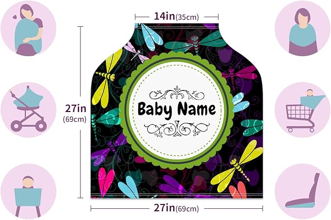 Baby Car Seat Stroller Cover Nursing Cover New Mom Breastfeeding Scarf Soft Stretchy Infant Carrier Cover Car Canopy Coverage-BubblyBeeBaby