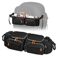 Double Stroller Organizer for Bob Duallie and Baby Jogger City Mini GT2, Double Stroller Caddy Organizers with Cup Holder and 2 Cooler Pockets Parent Console Double Stroller Accessories