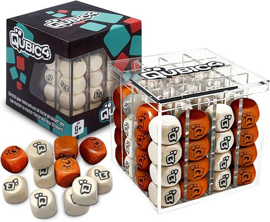 , a Unique 4 in A Row Game, 3D Strategy Board Game for Critical Thinking. The Classic Grid Game in a Sleek Acrylic Cube. Superbly Designed Wooden Cubes. Tactical Game Play for All Ages-BubblyBeeBaby
