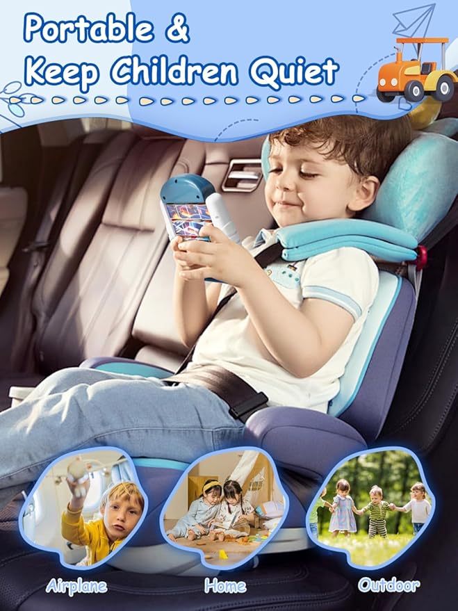 16-Piece Rotating Puzzles for Kids 4-6, Toddlers Puzzles 3-4, Road Trip, Airplane Activities Game, Travel Toys - Brain Teaser, Fine Motor Skills - Birthday Gifts Boys Girls - Special Vehicle-BubblyBeeBaby