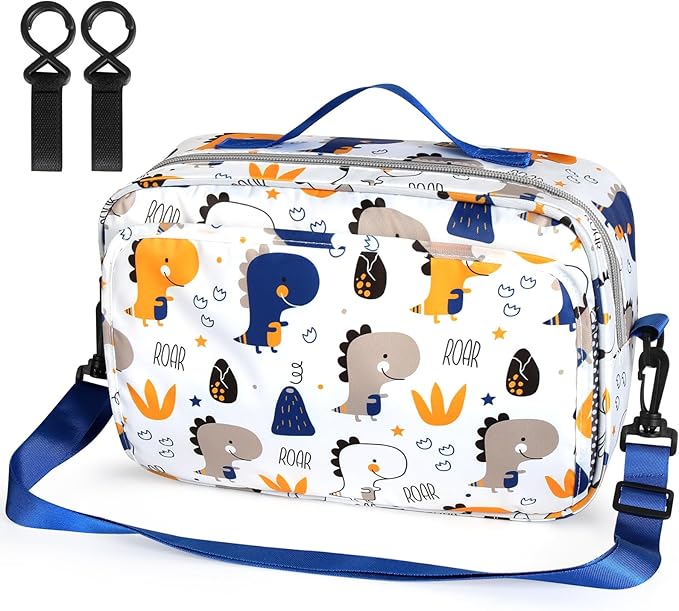 Accmor Stroller Organizer, Universal Stroller Organizer with Insulated Cup Holder Pocket, Dual Purpose Large Capacity Stroller Bag Caddy, Stroller Accessories Fits for Uppababy, Doona, Nuna Strollers-BubblyBeeBaby