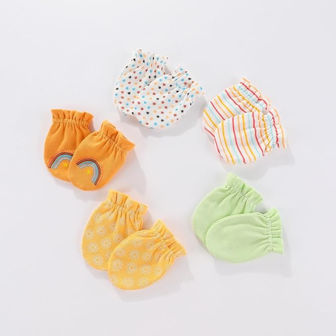 Unisex Baby Cotton Scratch Mittens For Newborn Baby Boys Girls Mittens Accessory 0-6 Months-BubblyBeeBaby