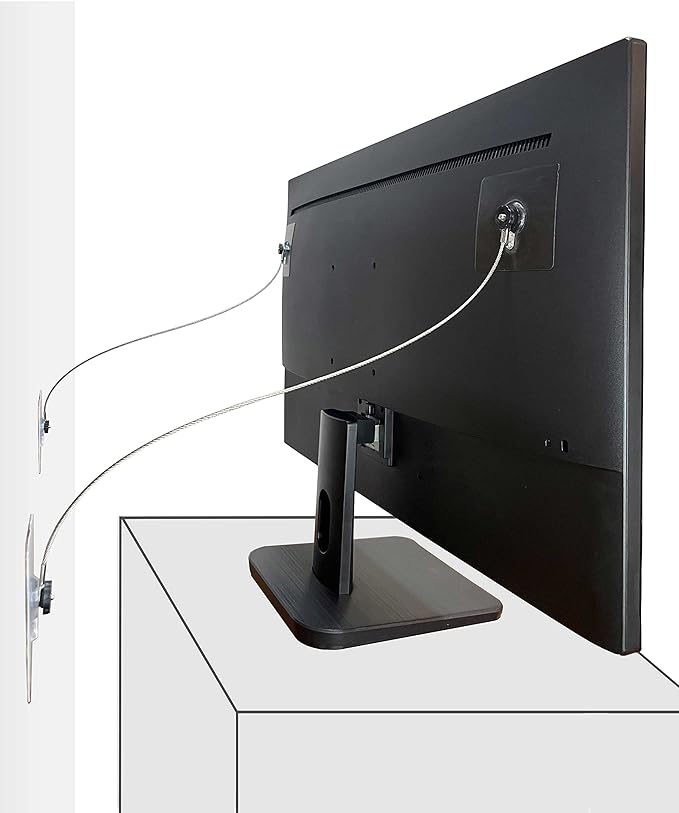 14 inches Stainless Steel Furniture Straps for Baby Proofing, No-Drill Furniture Anchors Earthquake Straps, Prevent Falling and Anti Tip TV Safety Straps, 6 Pcs-BubblyBeeBaby