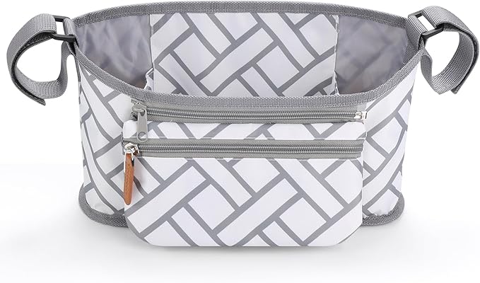 Accmor Universal Stroller Organizer with Detachable Phone Bag, Stroller Bag Caddy Organizer Stroller Accessories for Uppababy, Baby Jogger, Nuna, Doona, Britax Strollers-BubblyBeeBaby
